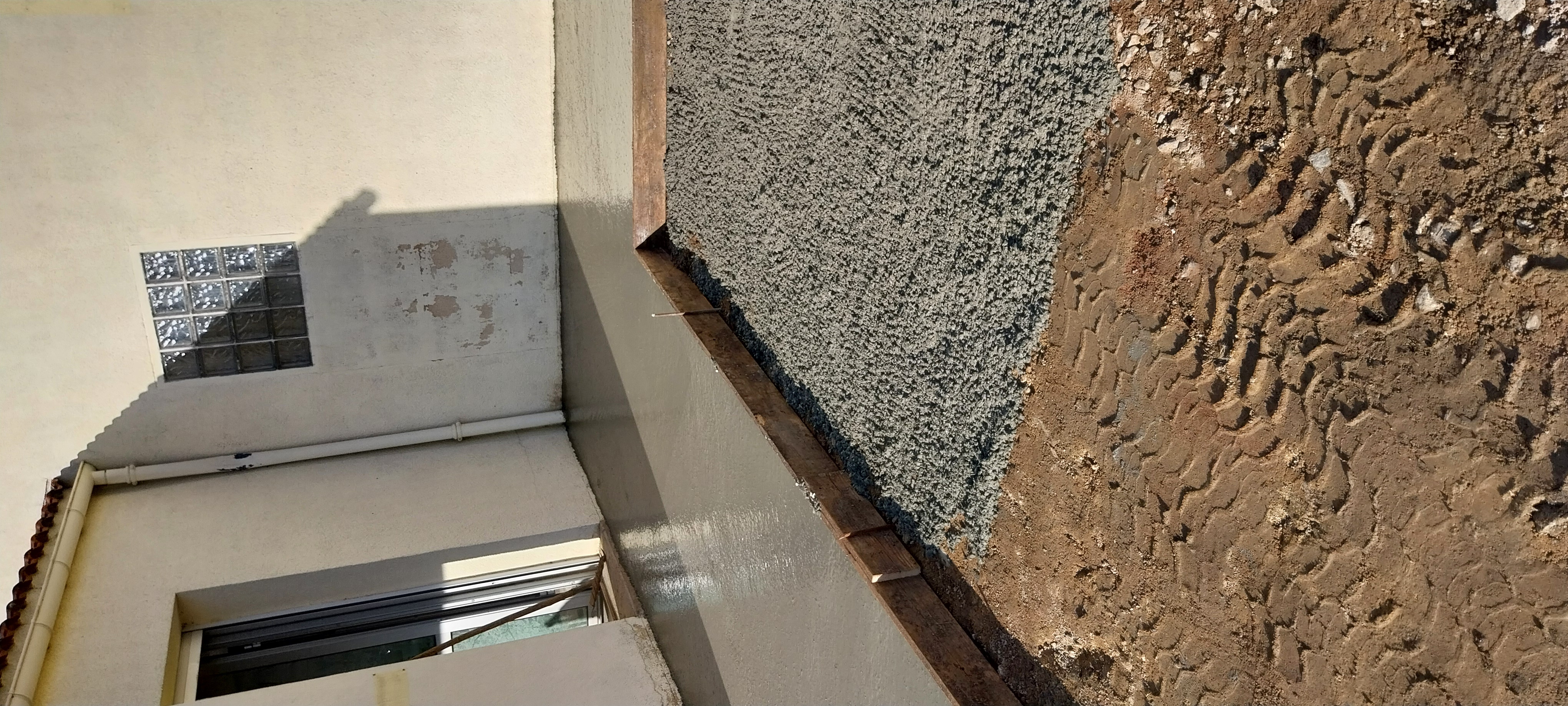 Coulage du pourtour en béton