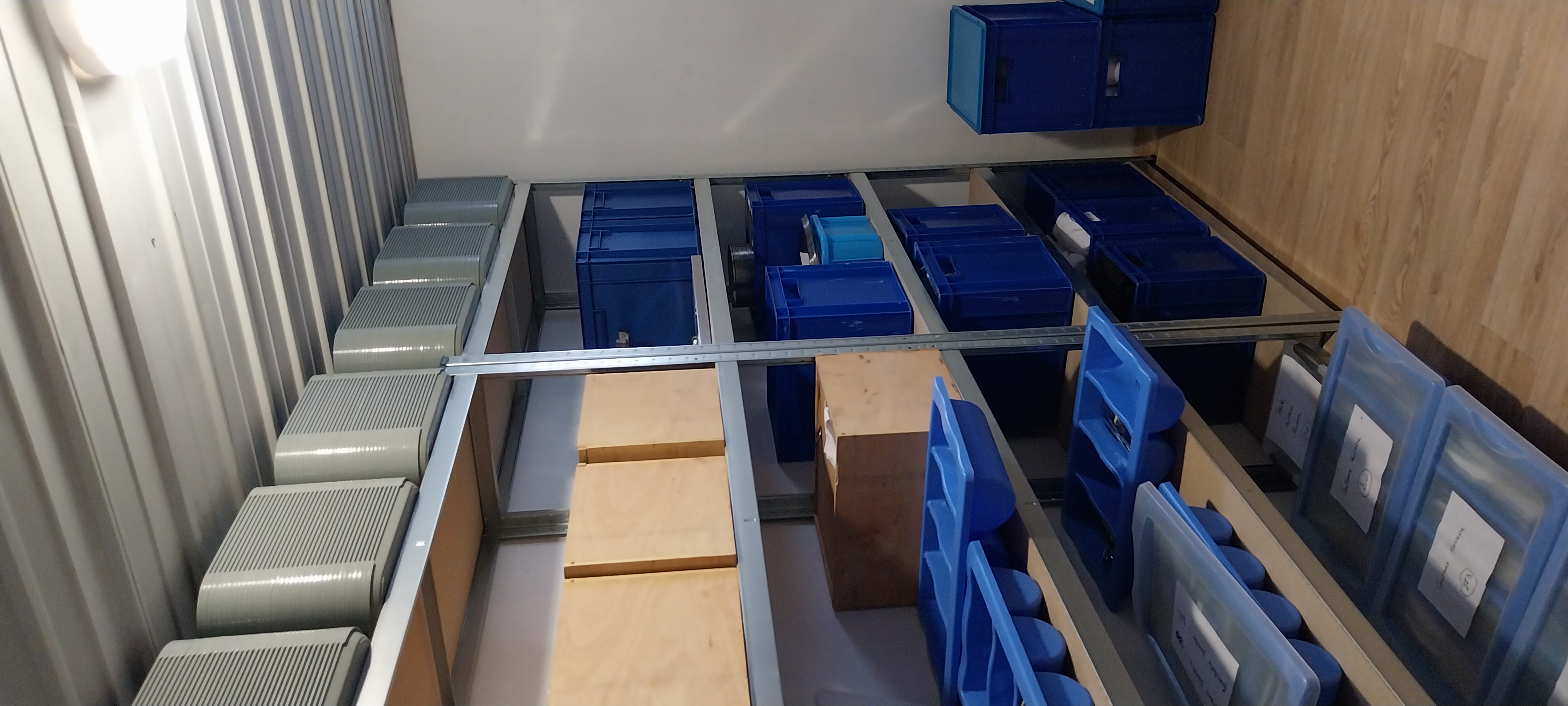 Rangement sur les étagères