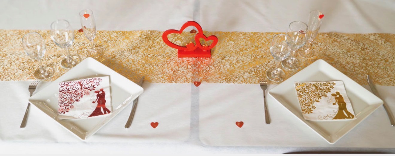 Présentation de table de client lors de leur mariage